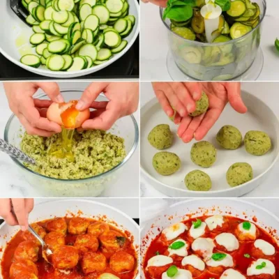Boulettes de Courgettes à la Sauce Tomate