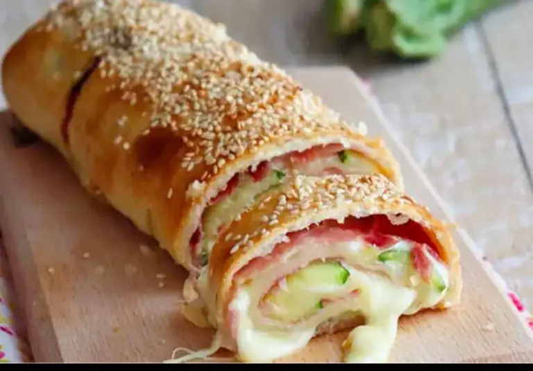 Feuilleté de Courgettes à la Mozzarella et au Jambon