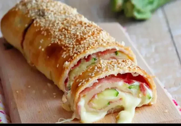 Feuilleté Courgettes, Mozzarella et Jambon