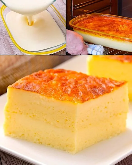 "Gâteau Crémeux à Trois Ingrédients : La Douceur à l'État Pur"