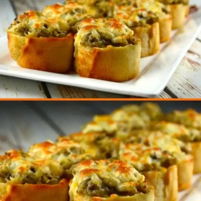 Bouchées croustillantes aux champignons gratinés