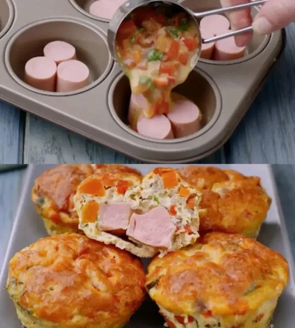 Oeufs et Muffins à la Saucisse : Un petit-déjeuner riche en saveurs