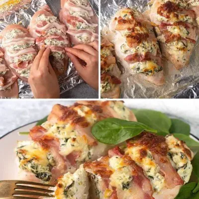 Poulet aux Épinards et Bacon: Saveurs Rustiques