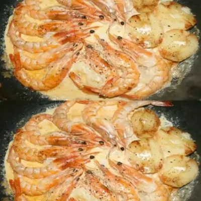 Gambas à la Normande : Saveurs de la Mer