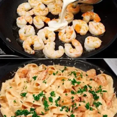 Pâtes aux Crevettes: Saveurs de la Mer et de la Terre