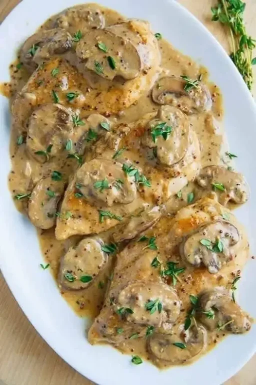 Poulet à la Moutarde et Champignons : Recette Savoureuse