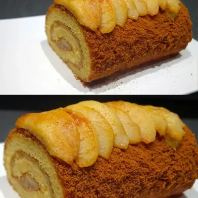 Bûche de Noël aux Pommes Speculoos