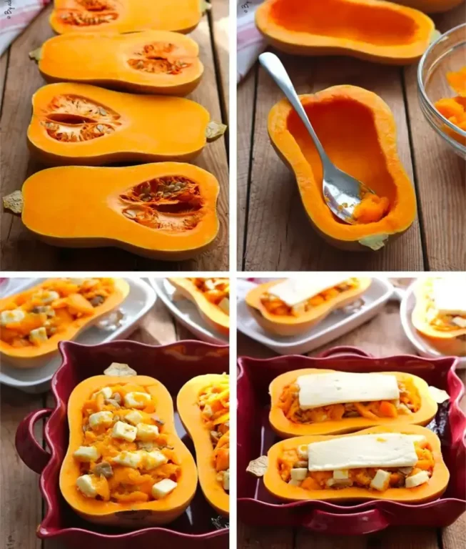 Butternut Farcie aux Châtaignes et Tome Fraîche