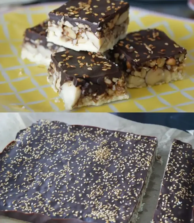 Carrés aux Fruits Secs et aux Deux Chocolats : Un Trésor Gourmand