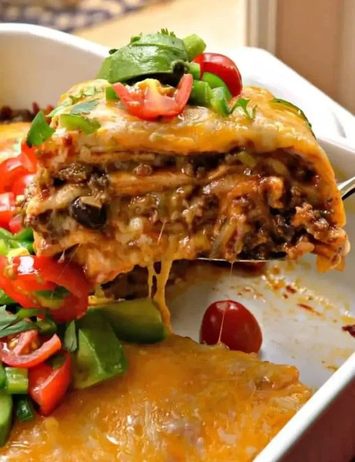 Casserole d&rsquo;Enchiladas au Bœuf : Une Ode à la Cuisine Tex-Mex