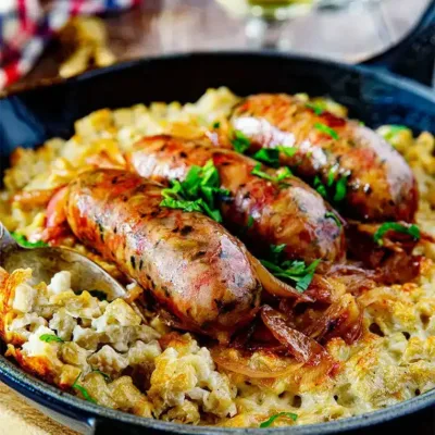 Diots au Vin Blanc et Gratin de Crozets