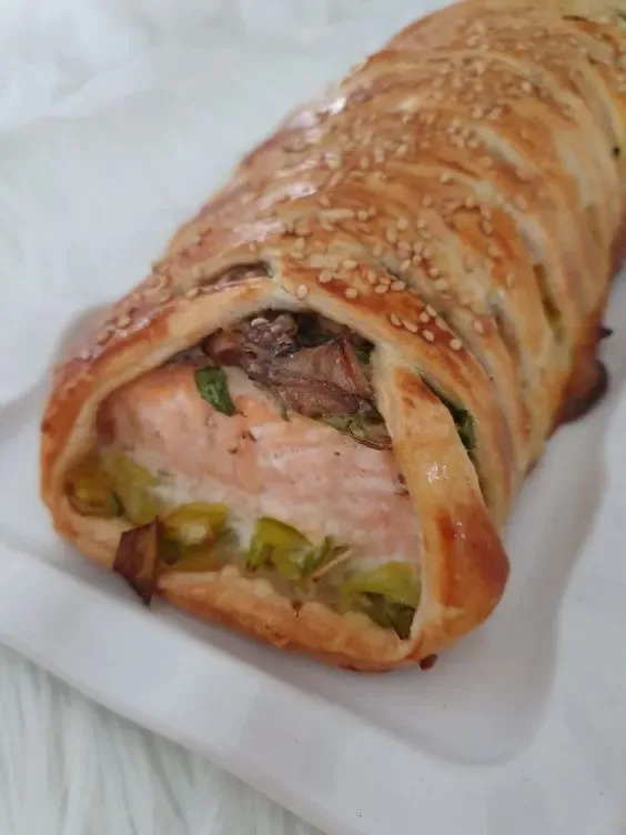 Feuilleté au Saumon et Poireaux Savoureux