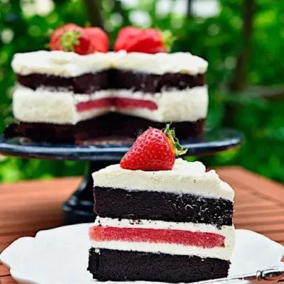 Gâteau Chocolat Haricots Rouges et Fraises