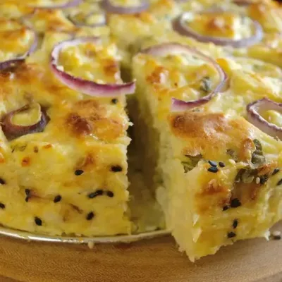 Gâteau de Chou-fleur au Pecorino et Basilic