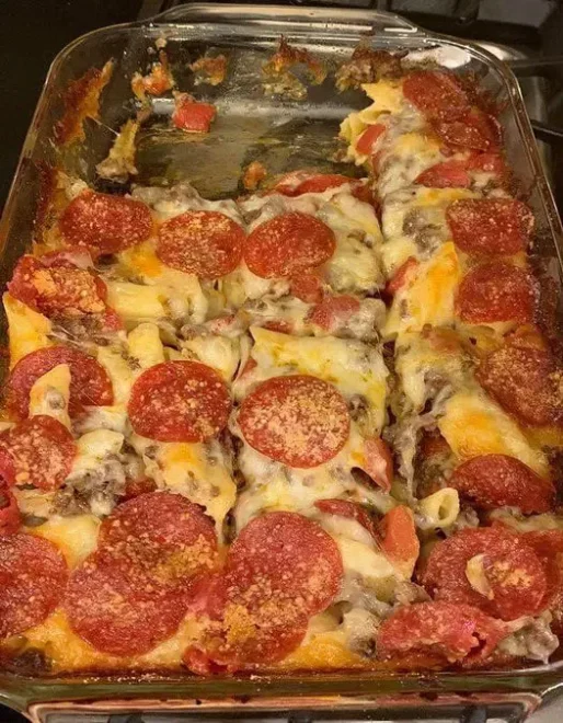 Gratin de Pizza au Pepperoni