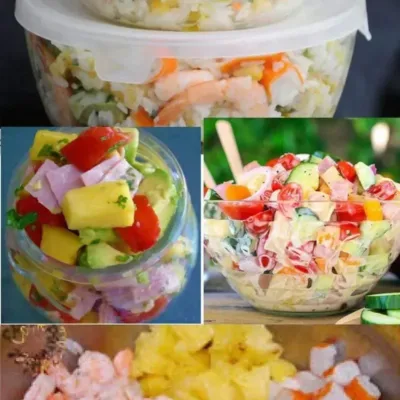 Salade Hawaïenne aux Crevettes et Kiwi