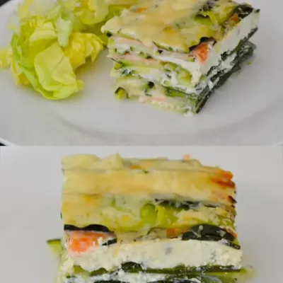 Mille-Feuilles de Courgettes et Saumon Fumé