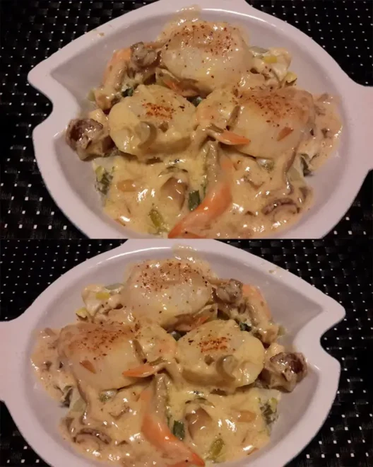 Noix de Saint-Jacques sur Fondue de Poireaux : Une Symphonie de Saveurs
