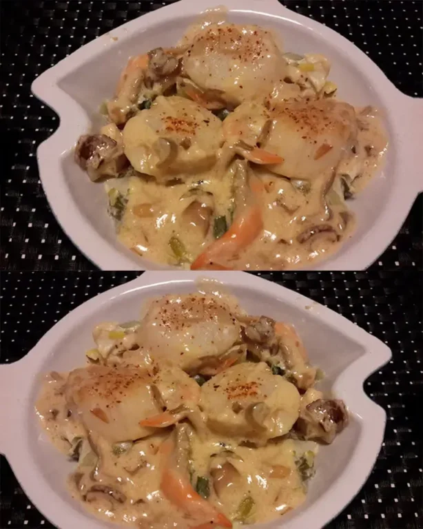 Noix de Saint-Jacques sur Fondue de Poireaux