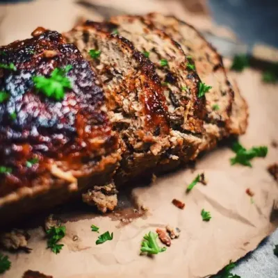 Pain de viande à la dinde et confiture de fraise
