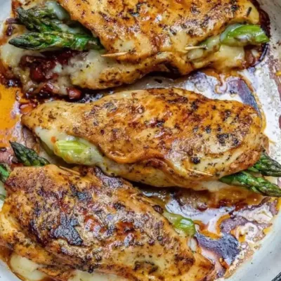 Poitrine de Poulet Farcie aux Asperges