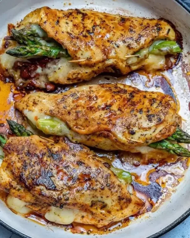 Poitrine de Poulet Farcie aux Asperges