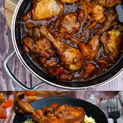 Poulet Mijoté au Pain d’Épices et Abricots