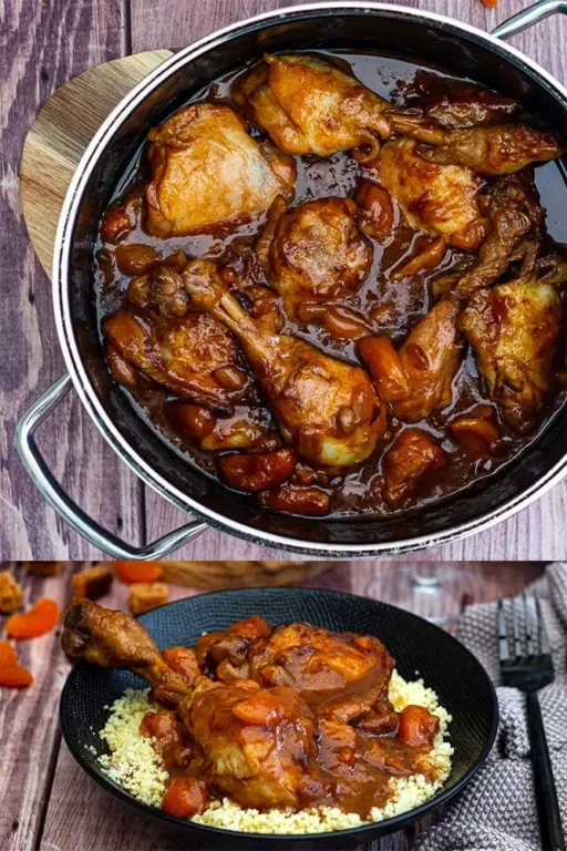 Poulet Mijoté au Pain d’Épices et Abricots