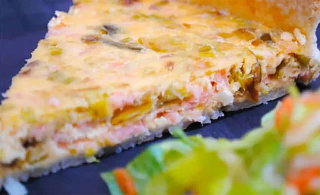 Quiche au Saumon, Poireau et Boursin