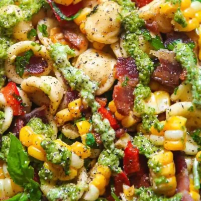 Salade de Pâtes au Maïs et Bacon