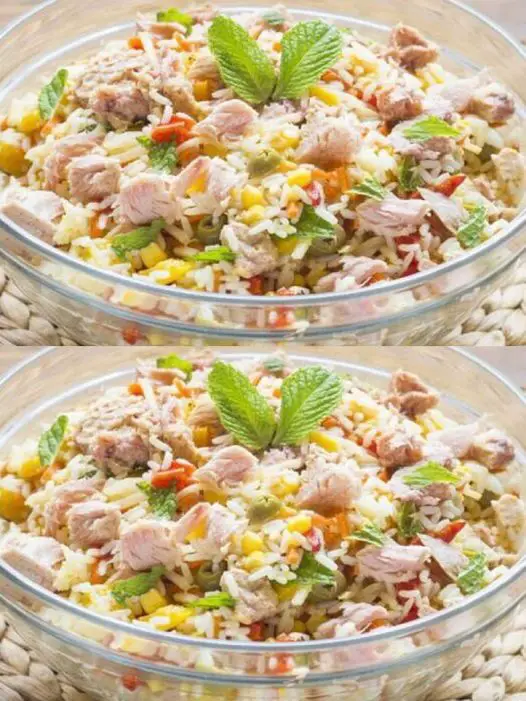 Salade de Riz au Thon et Œufs Durs