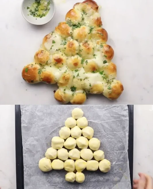Sapin de Noël en Pâte à Pizza et Mozzarella : Un Délice Festif