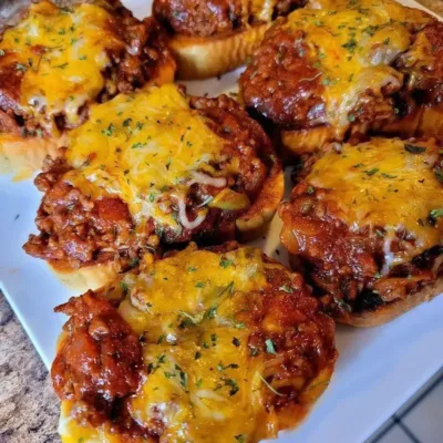 Savourez des Sloppy Joes Maison sur Pain à l'Ail