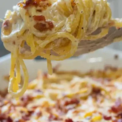 Spaghetti au Bacon et Fromage à la Crème