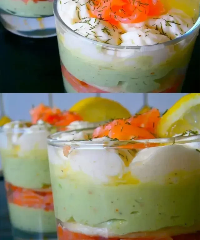 Verrines Saumon & Avocat Façon Tiramisu