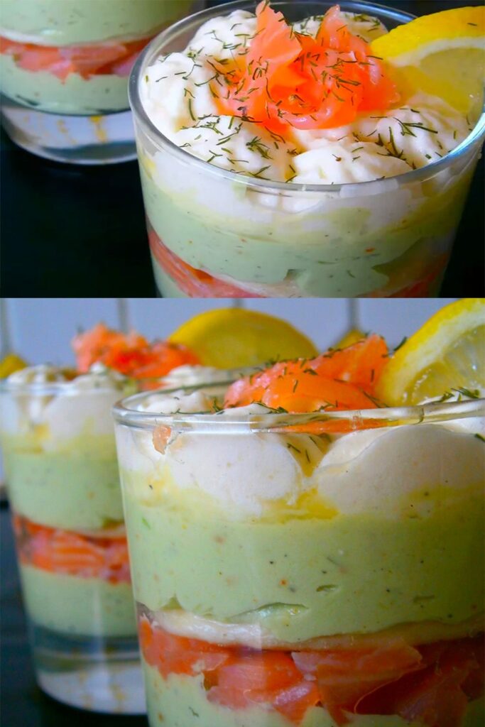 Verrines Saumon & Avocat Façon Tiramisu