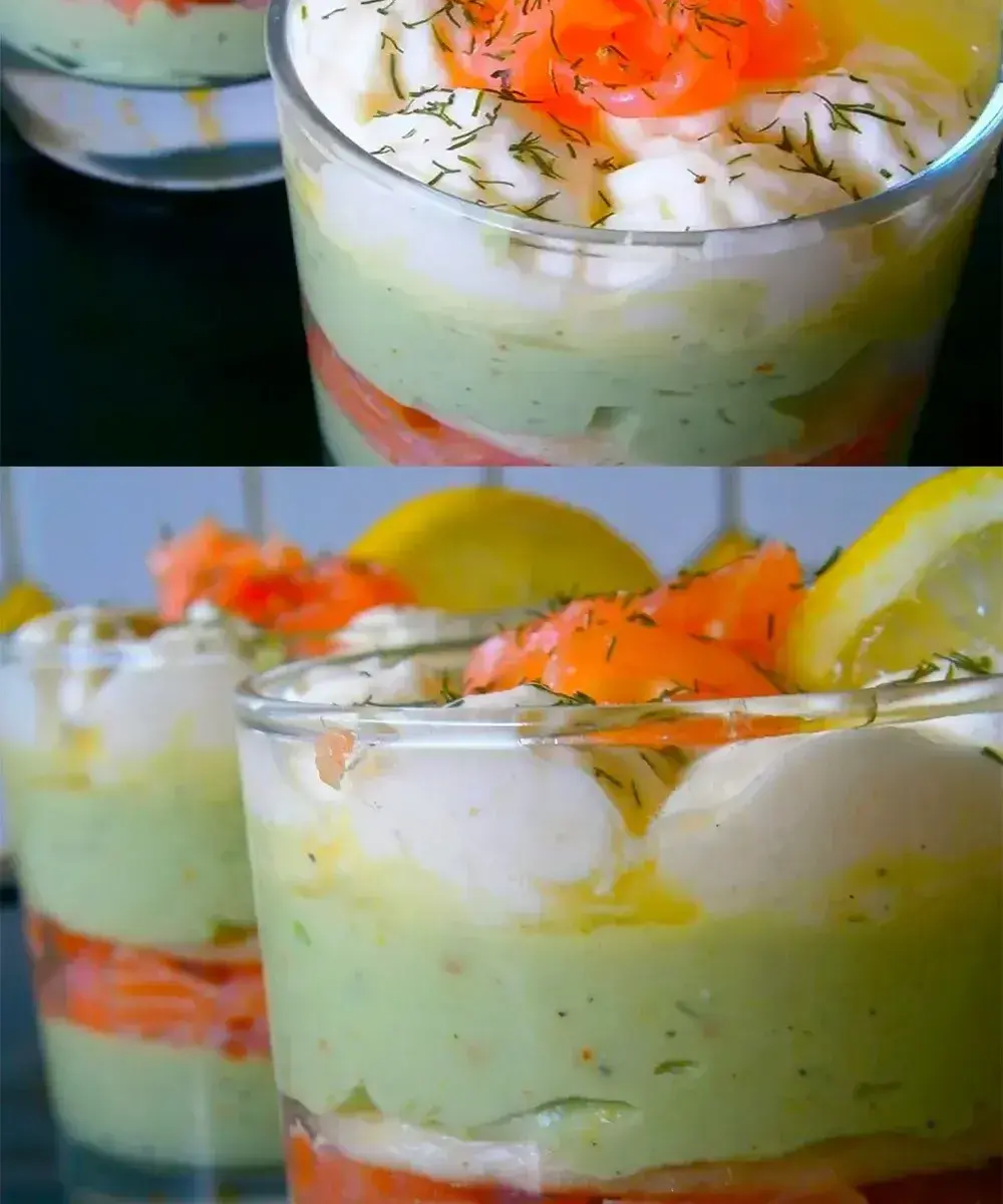 Verrines Saumon & Avocat Façon Tiramisu