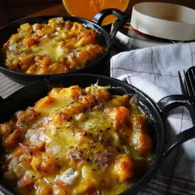 Gratin de Butternut au Camembert Savoureux