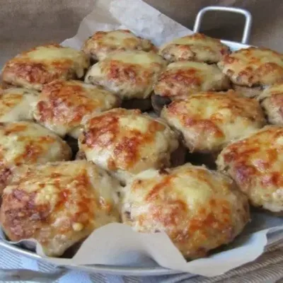 Champignons Farcis au Jambon et Comté