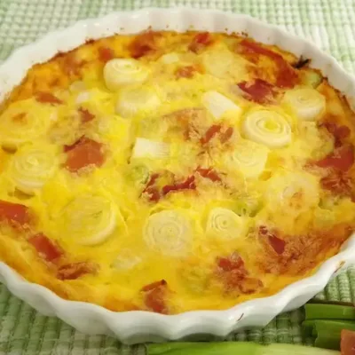 Clafoutis aux Oignons et Jambon Léger