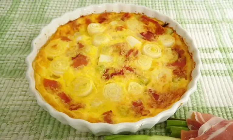 Clafoutis aux Oignons et Jambon Léger