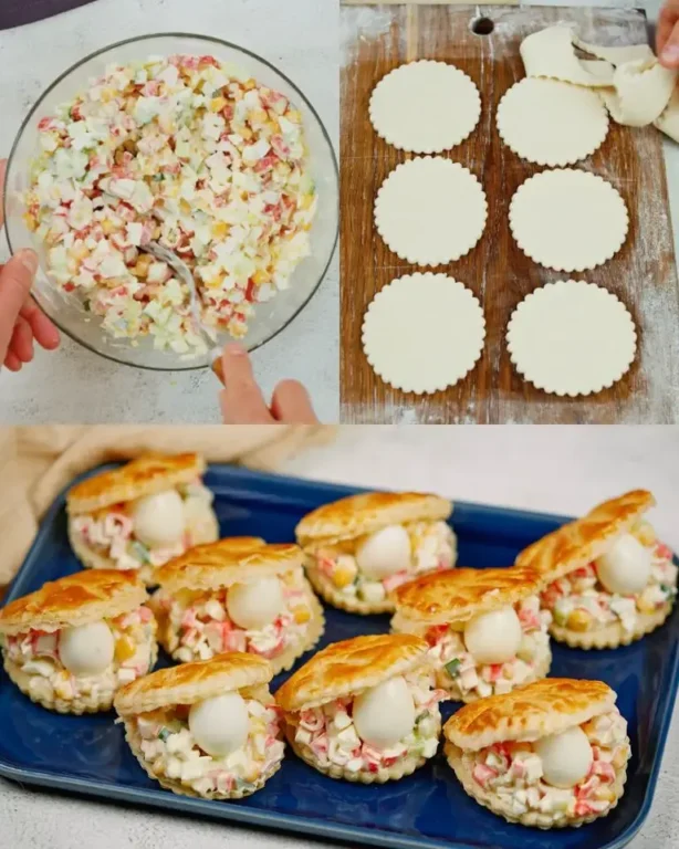 Coques Feuilletées à la Salade de Noël