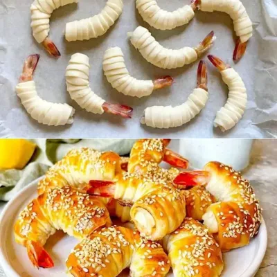 Crevettes en Croûte de Pâte Feuilletée