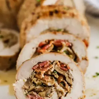 Filet de Porc Farci aux Champignons et Bacon