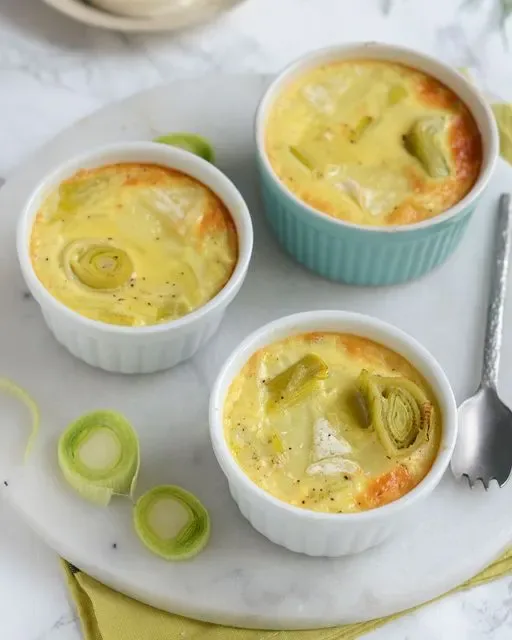 Flans Salés aux Poireaux et Fromage de Chèvre