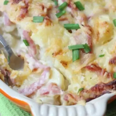 Gratin de Chou-fleur et Jambon Savoureux