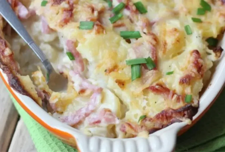 Gratin de Chou-fleur et Jambon Savoureux