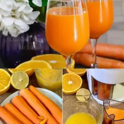Jus Carotte, Orange, Curcuma et Gingembre