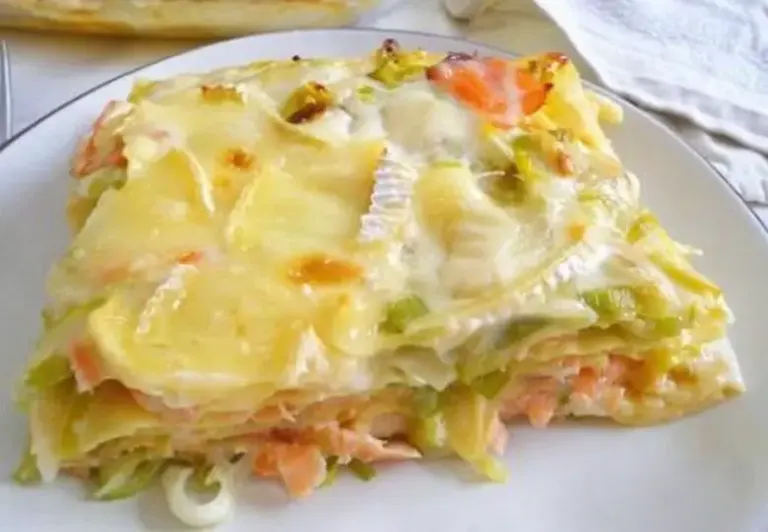 Lasagnes au Saumon, Poireaux et Chèvre