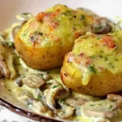 Pommes de Terre Farcies au Lard et Reblochon